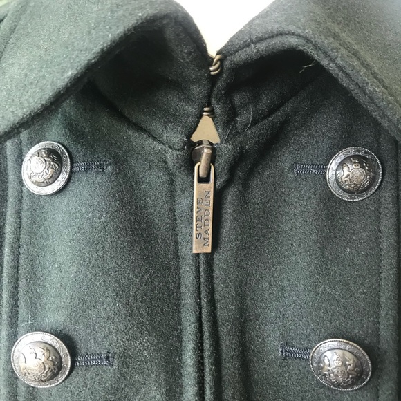 Steve Madden jacket army green Wool Large - Picture 5 of 8